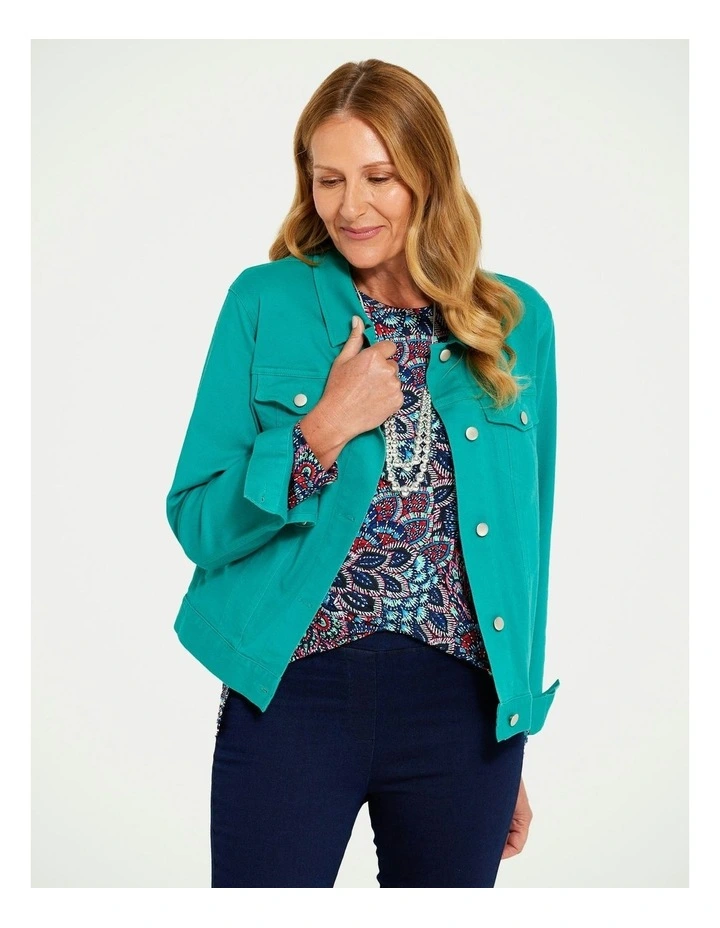 Collared Suzy Jacket in Emerald