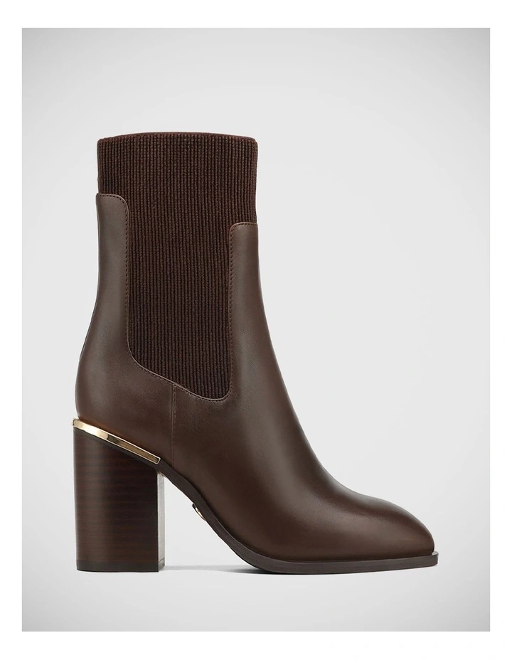 Perrie Leather Ankle Boot in Espresso
