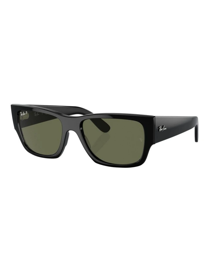 Carlos Polarised Sunglasses in Black