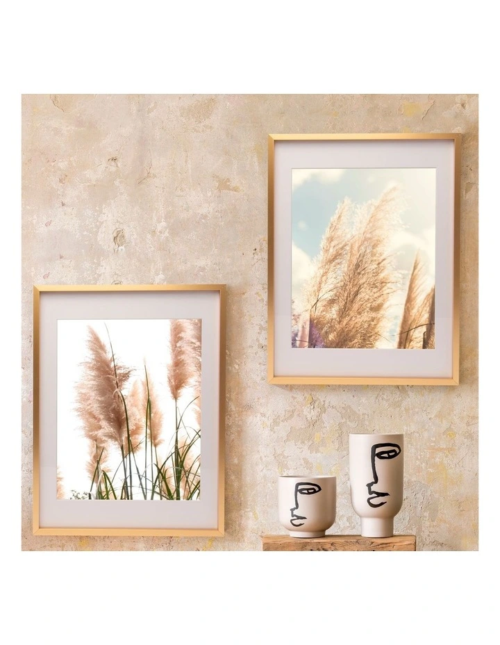 Premium Metallicus Metal Photo Frames 10x13 Matt to 8x10 Set Of 2 in Gold