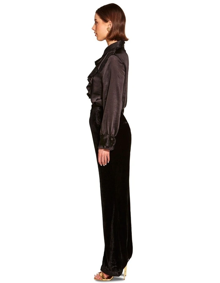 Mustang Sally Velvet Pants in Black
