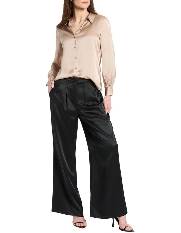 Ophelia Silk Shirt in Latte