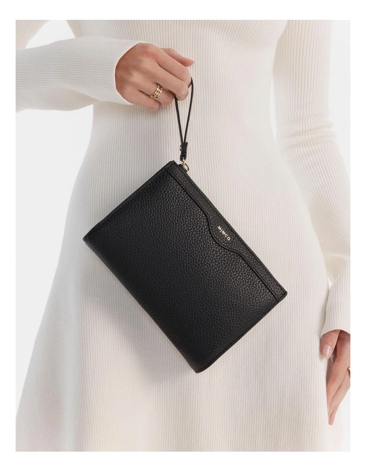 Jett Medium Pouch in Black Light Gold