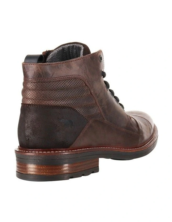 Indianna Lace-Up Boots in Dark Brown