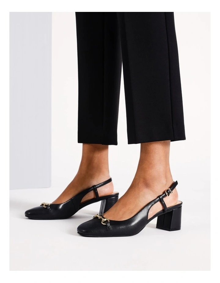 Gloria Heeled Shoe in Black