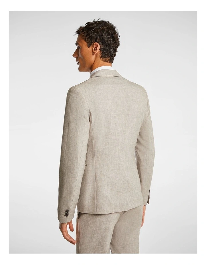 Maverick Skinny Suit Jacket in Latte