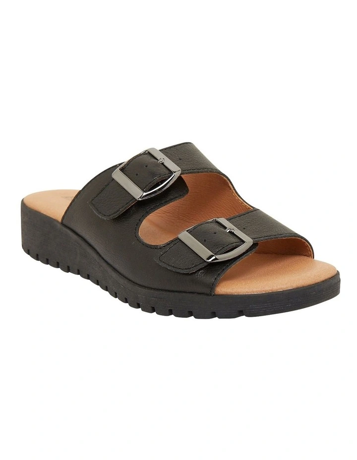 Gadget Sandals in Black Leather