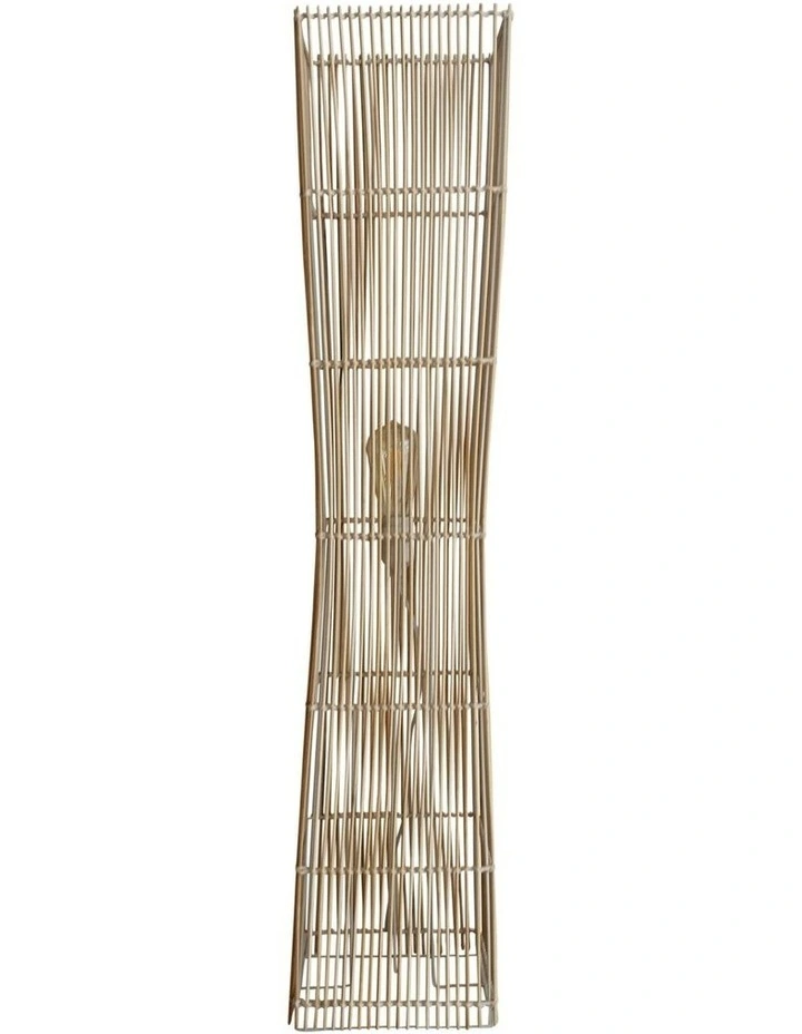 Jambi Rattan Cane Floor Lamp Brown