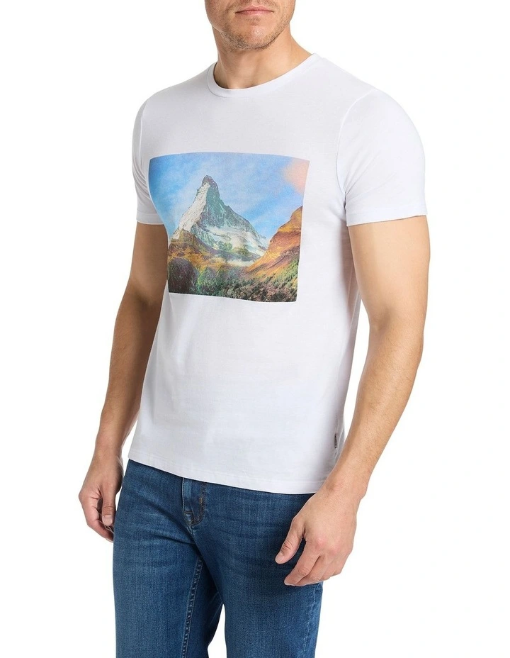 Get Him To The Peak Tee in White