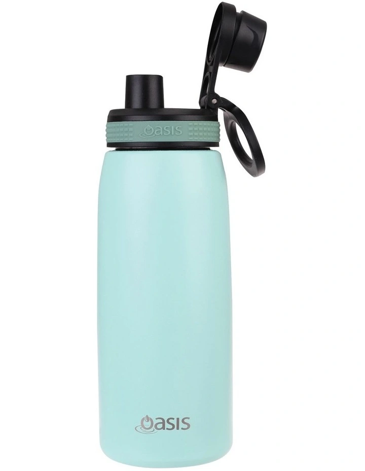 Double Wall Insulated Sports Bottle With Screw Cap Lid 780ml in Mint