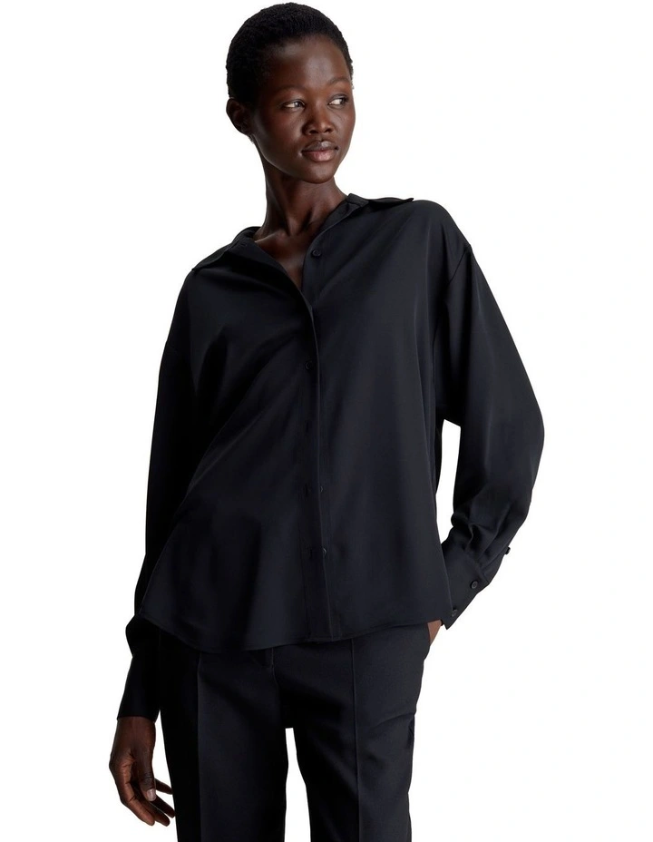 Recycled Relaxed Shirt in Black
