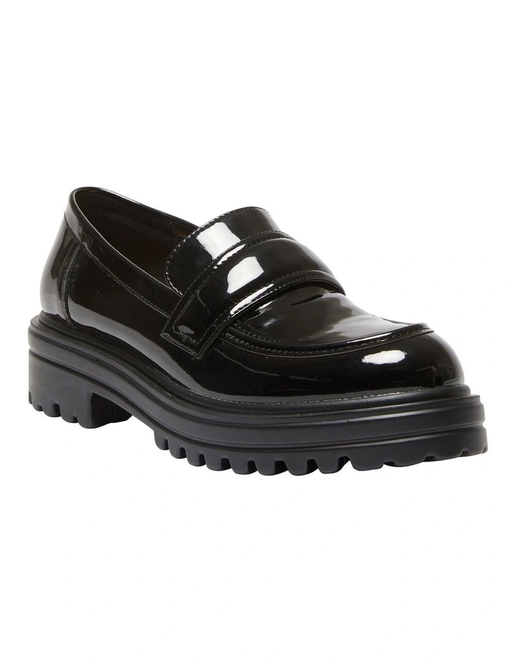 Bandit Flat Loafers in Black Patent