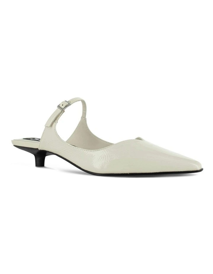 Florence I Heeled Mules in White
