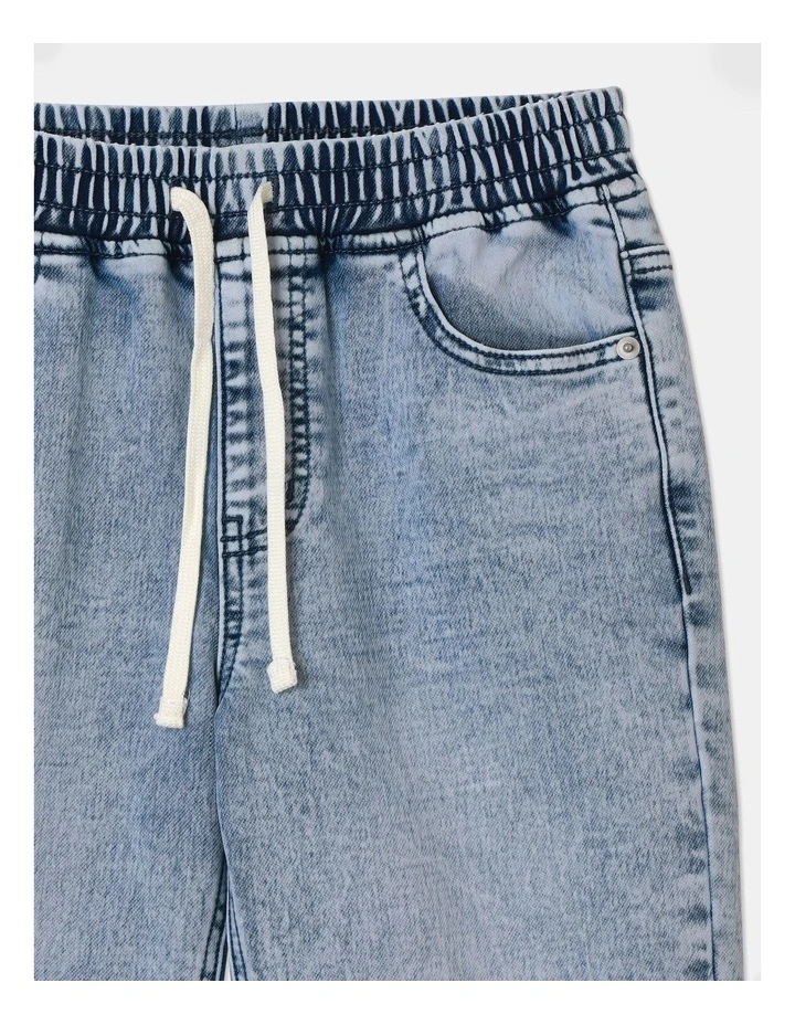 Pull On Knit Denim Jean in Light Denim