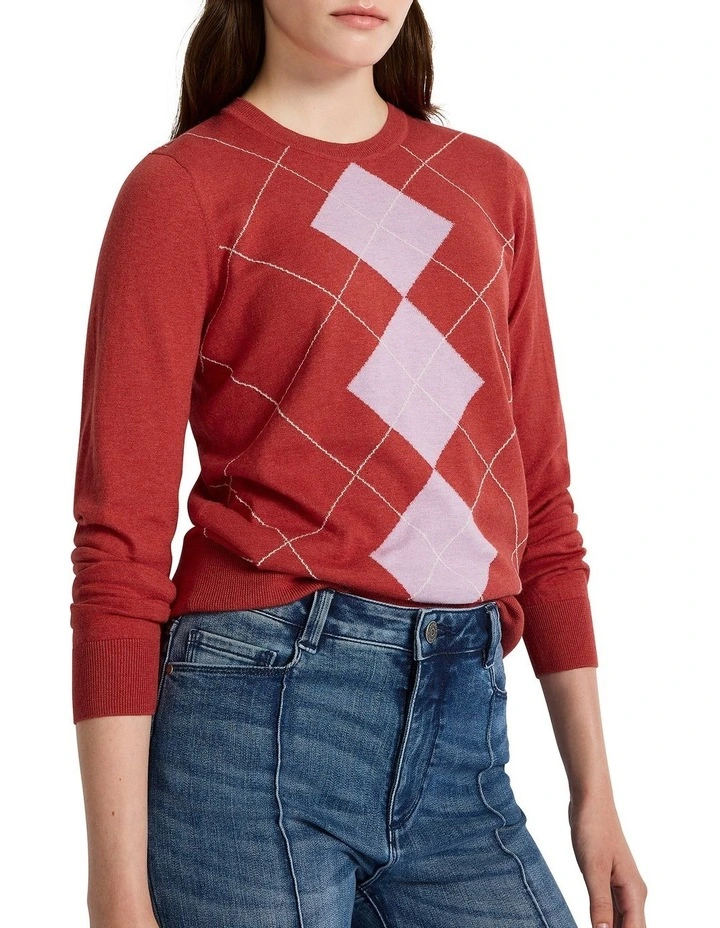 Carlisle Csc Argyle Knit in Dawn Multi