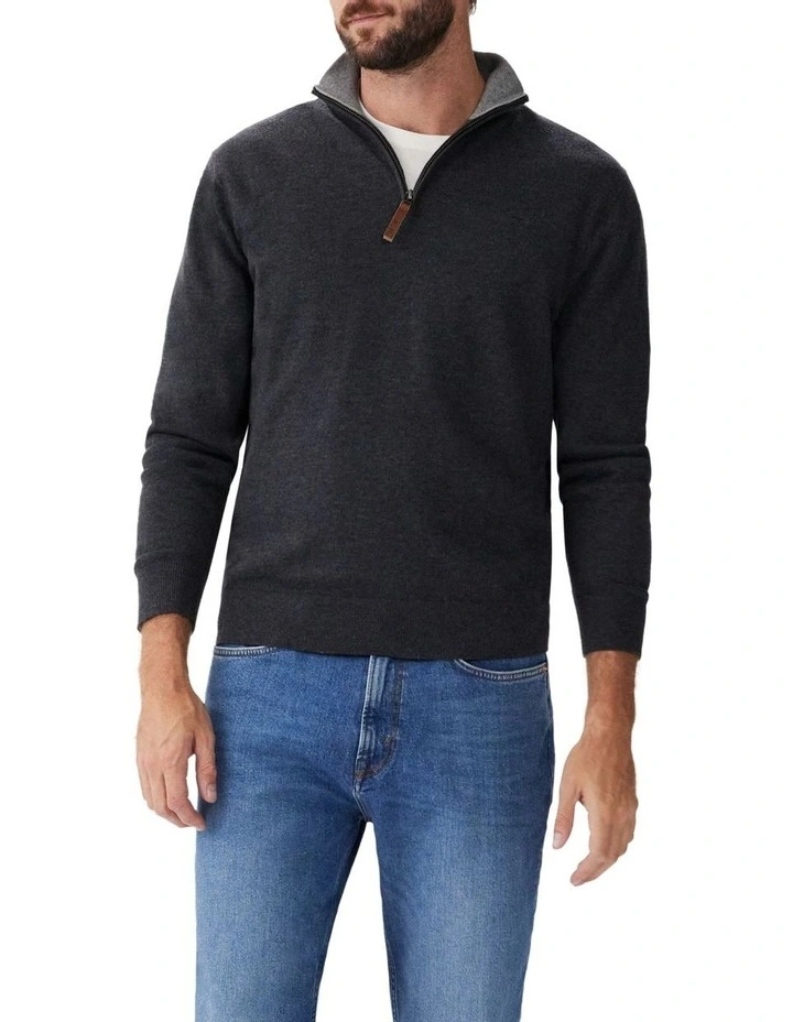 Ernest Knit Sweater in Charcoal