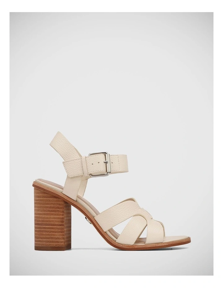Fliss Leather Sandal in Ivory