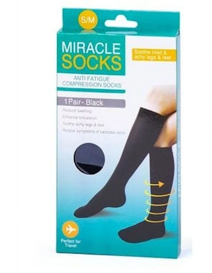 Miracle Compression Socks Medium in Black