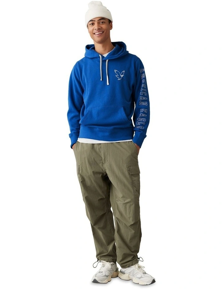 Super Soft Graphic Hoodie in Blue