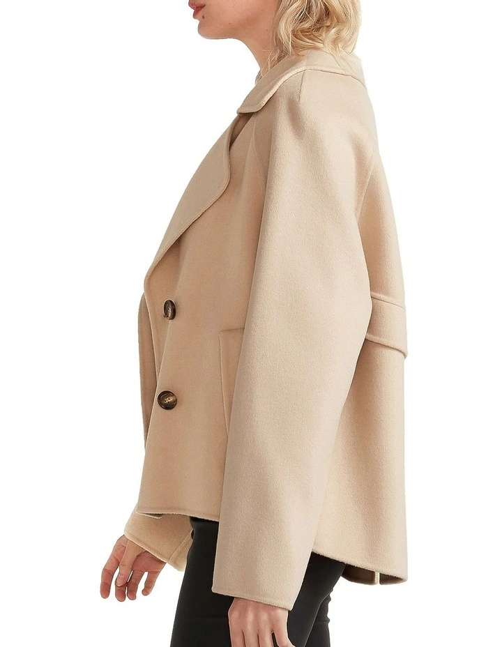 I'm Yours Wool Blend Peacoat in Oatmeal