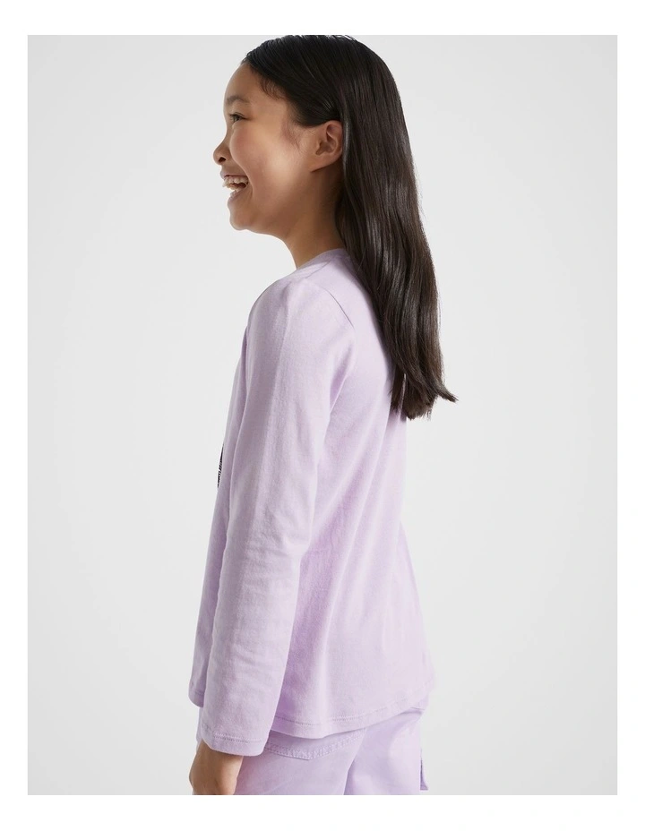 Bunny Sequin Tee in Orchid