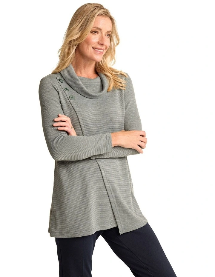 Gretton Assymetrical Top in Balsam Marle