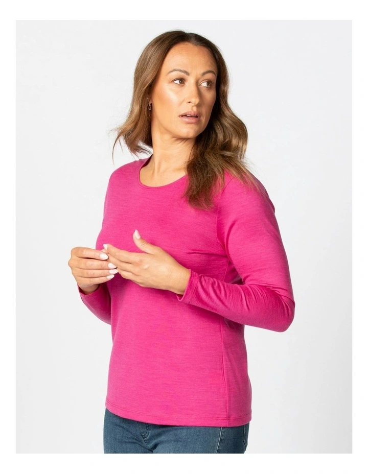 Hedrena Classic Long Sleeve Tee in Rose