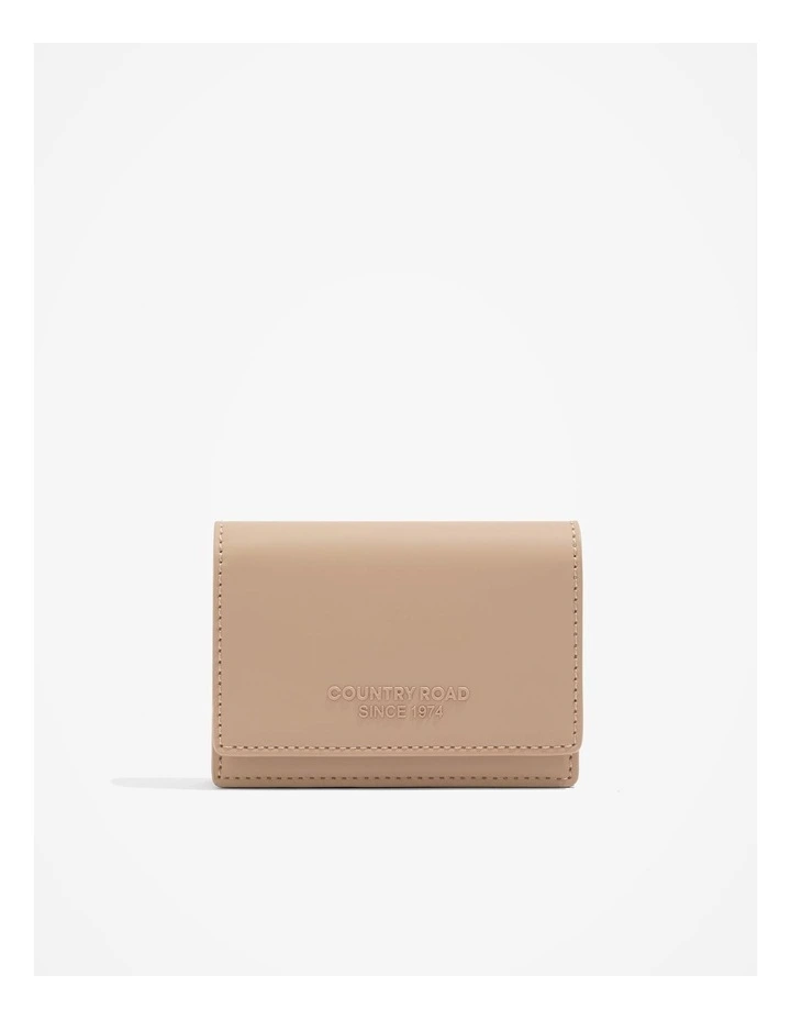 Coated Wallet in Nougat