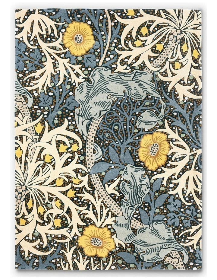 Seaweed Rug 127008 in Teal