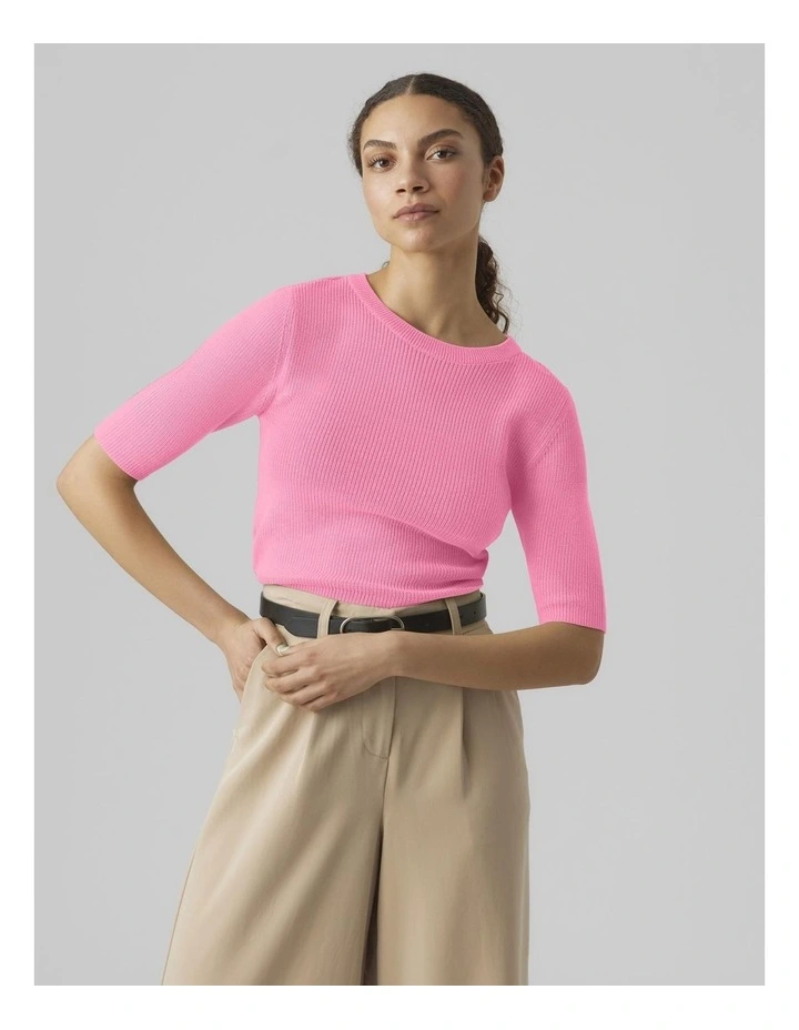 Lexsun Short Sleeve Top in Pink