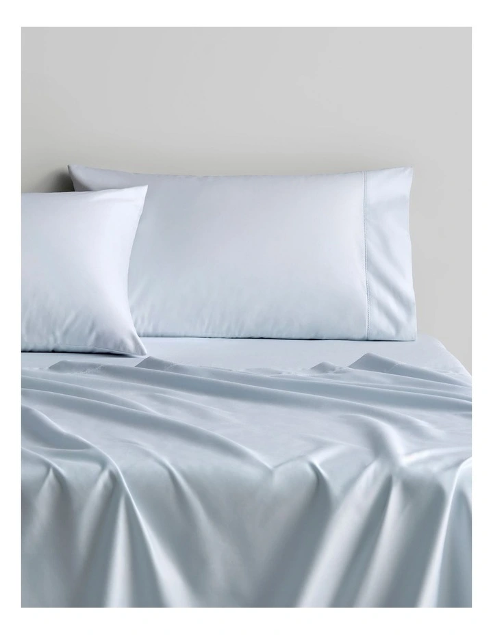 1000TC Cotton Sateen Sheet Set Multi Depth in Soft Blue