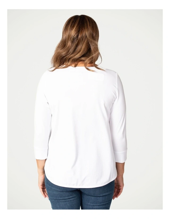 Eternity Modal/Cotton Bind Top in White