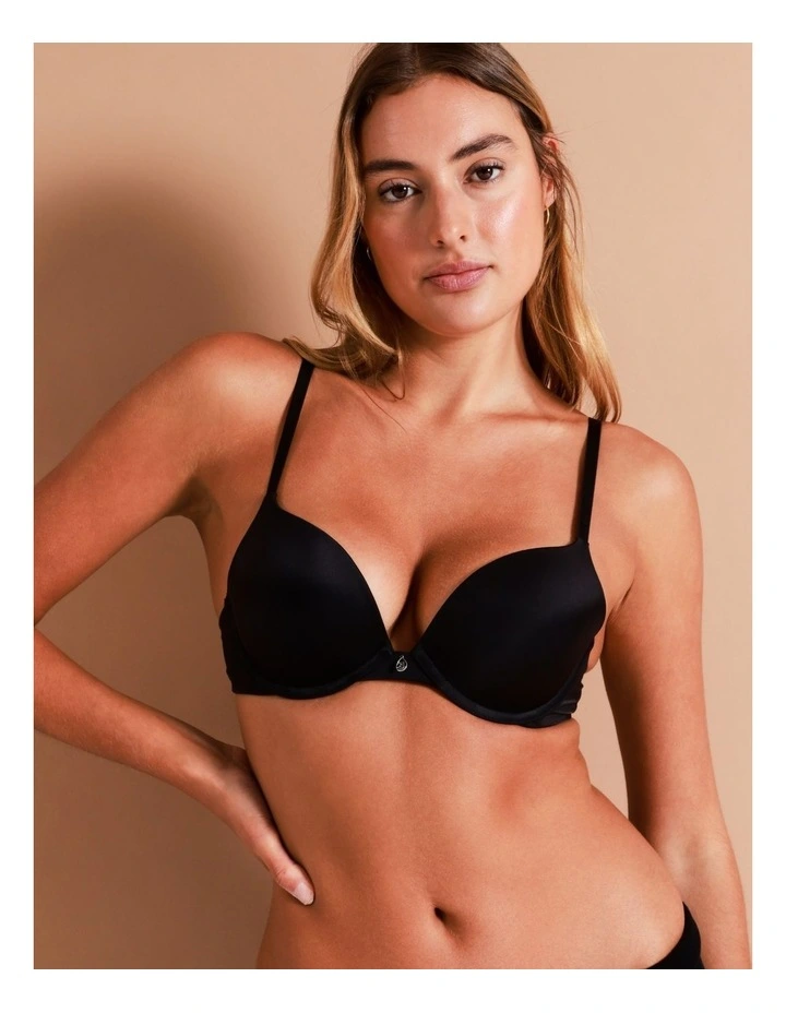 Pure Comfort Contour Push Up Bra in Black