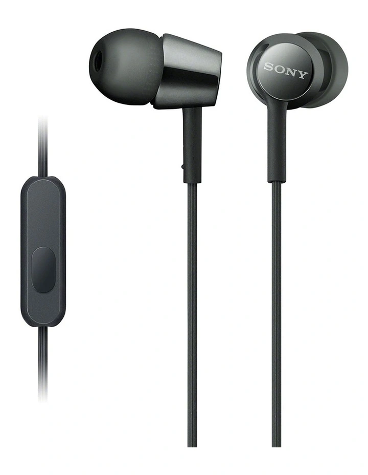 Black In Ear Headphones Black MDREX155APB