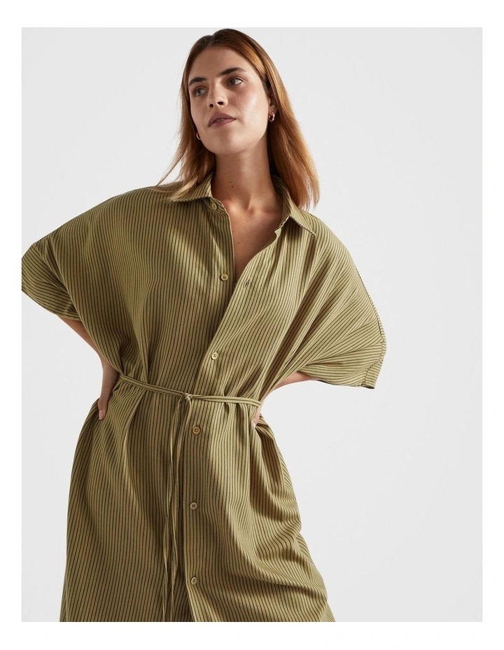 Lightweight Cover Up in Pistachio Stripe