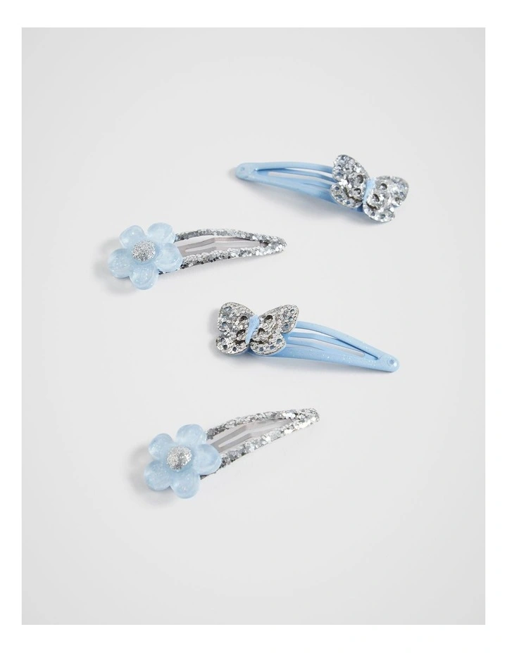 Glitter Butterfly and Daisy Snap Pack in Multi