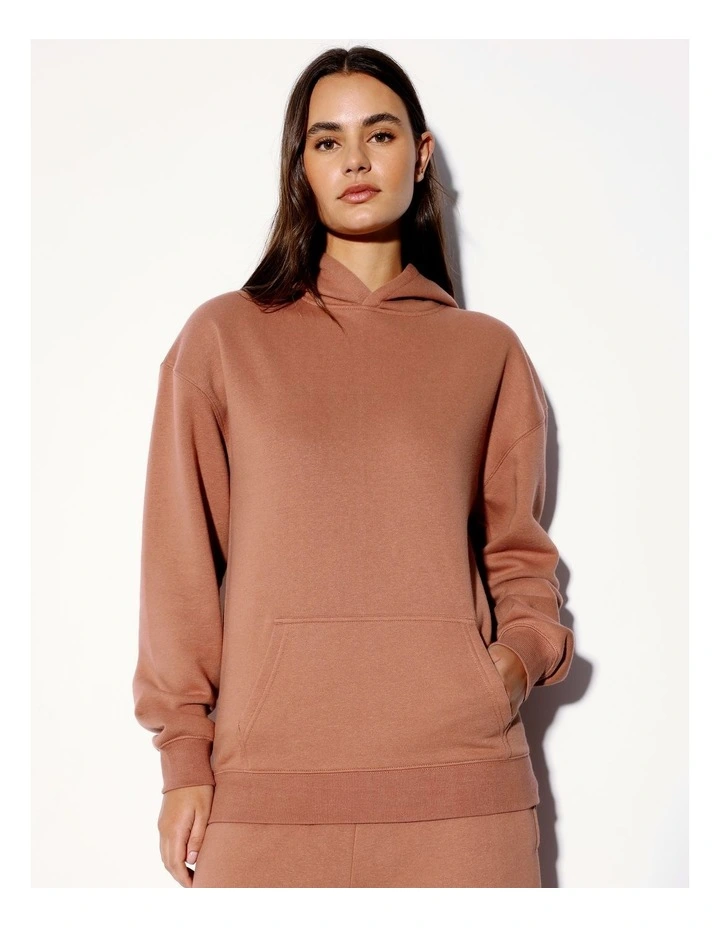 Recycled Blend Oversized Hoodie in Hazelnut