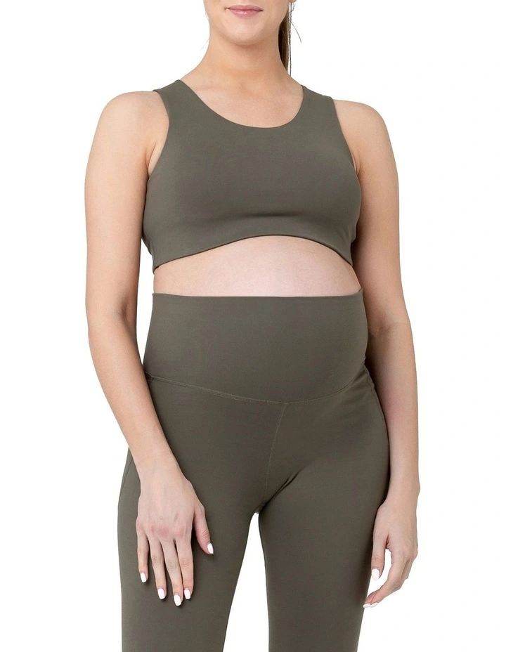Tempo Crop Top in Khaki