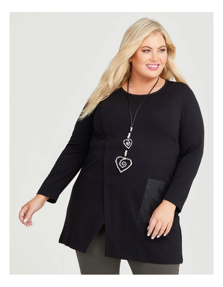 Bamboo Ponte Set The Tone Tunic in Black