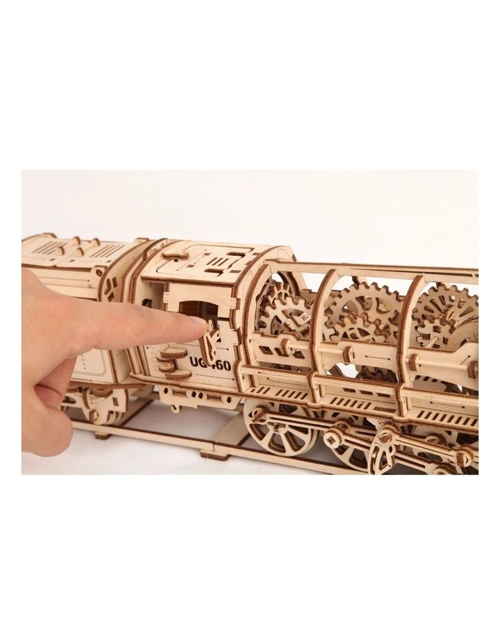 Mechanical 460 Steam Locomotive With Tender 443 Piece Wooden 3D Puzzle (14 Years)