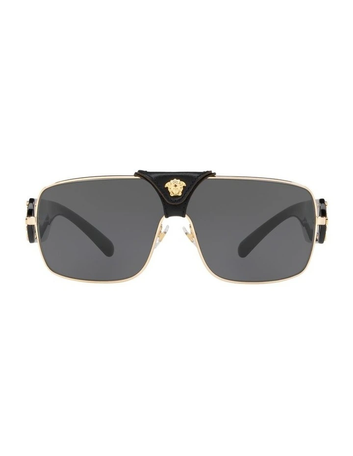 VE2207Q Gold Sunglasses