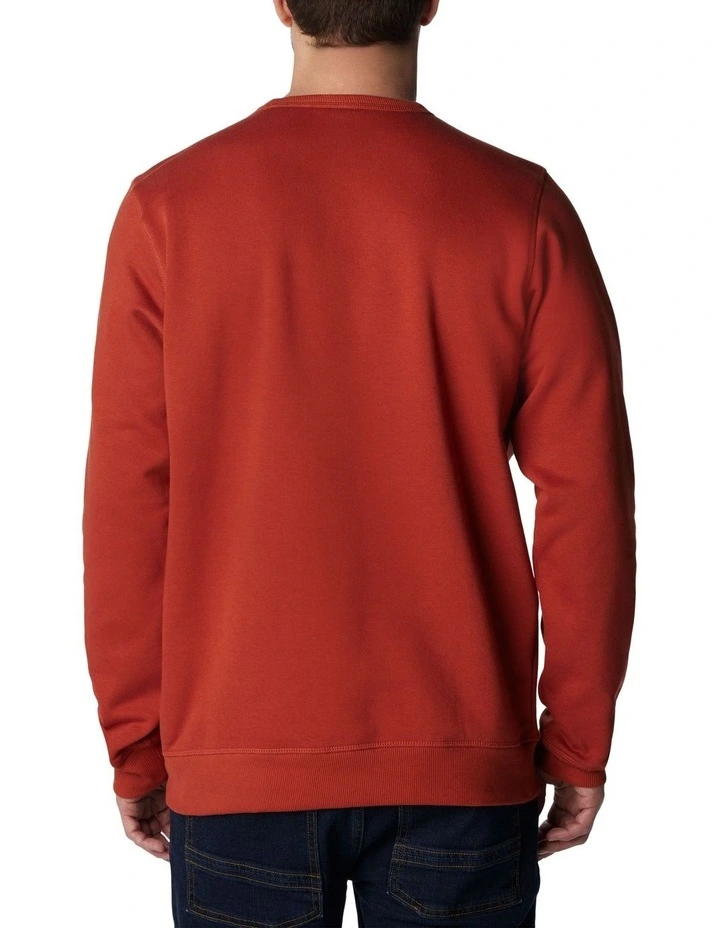 Logo Fleece Crew Top in Warp Red