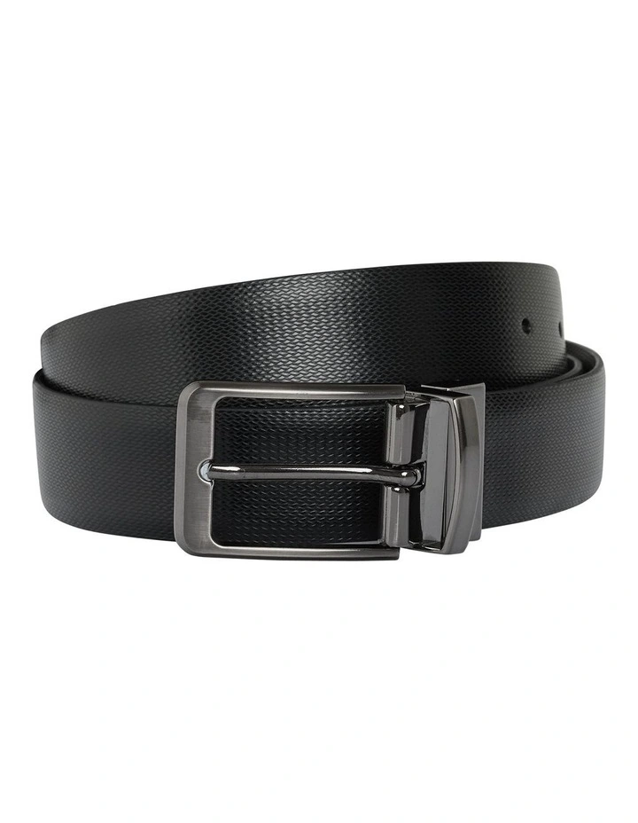 Barrett Reversible Prong Belt in Black/Charcoal