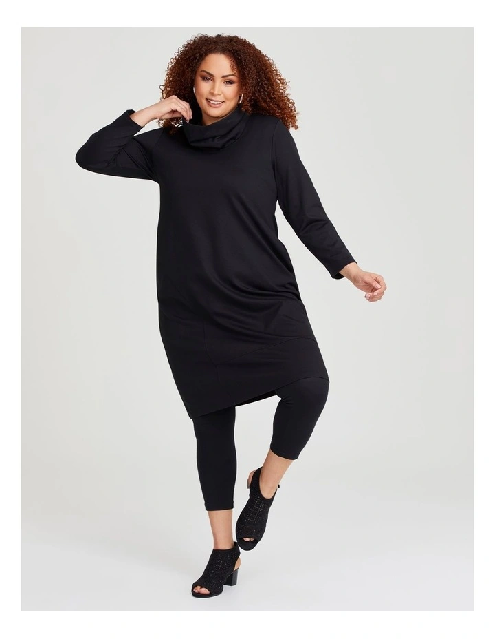 Ponte Essence Dress in Black