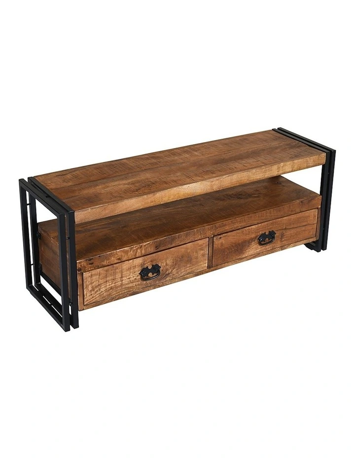 Astra Industrial Wooden E.TV Unit 120 cm in Natural