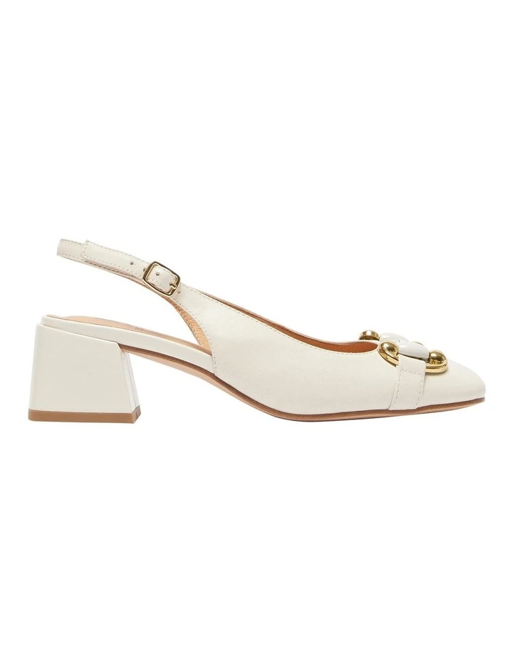 London Heeled Shoes in Ivory Glove