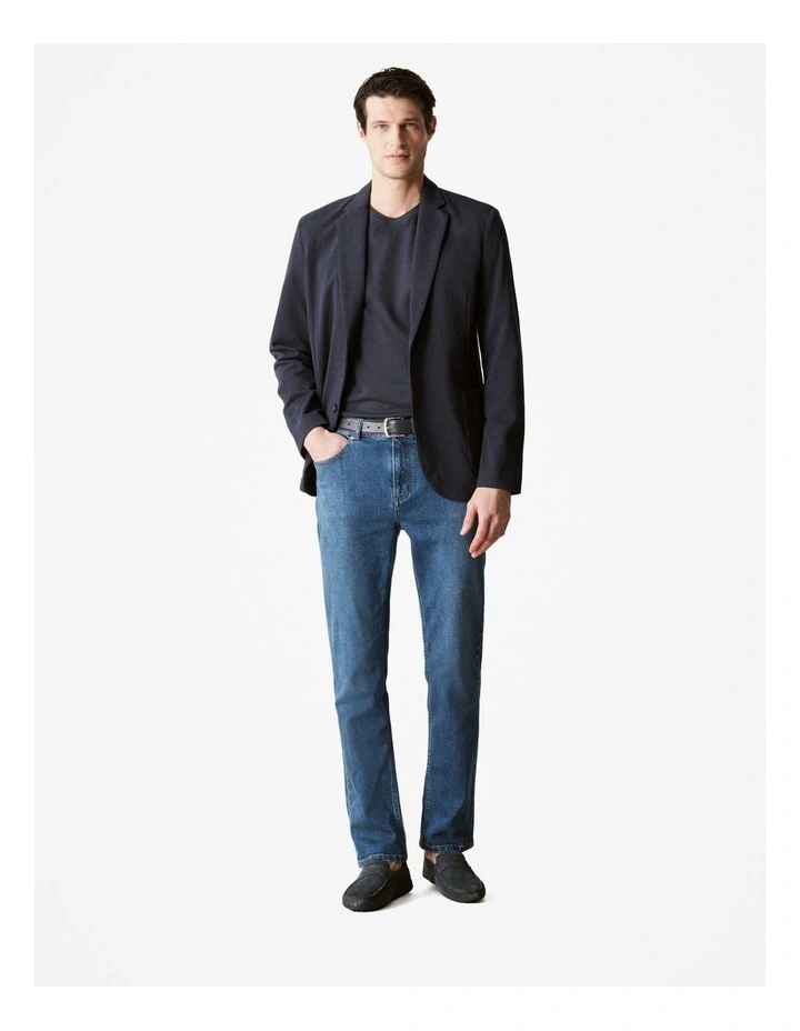 Relaxed Fit Mid Wash Jean in Indigo Blue