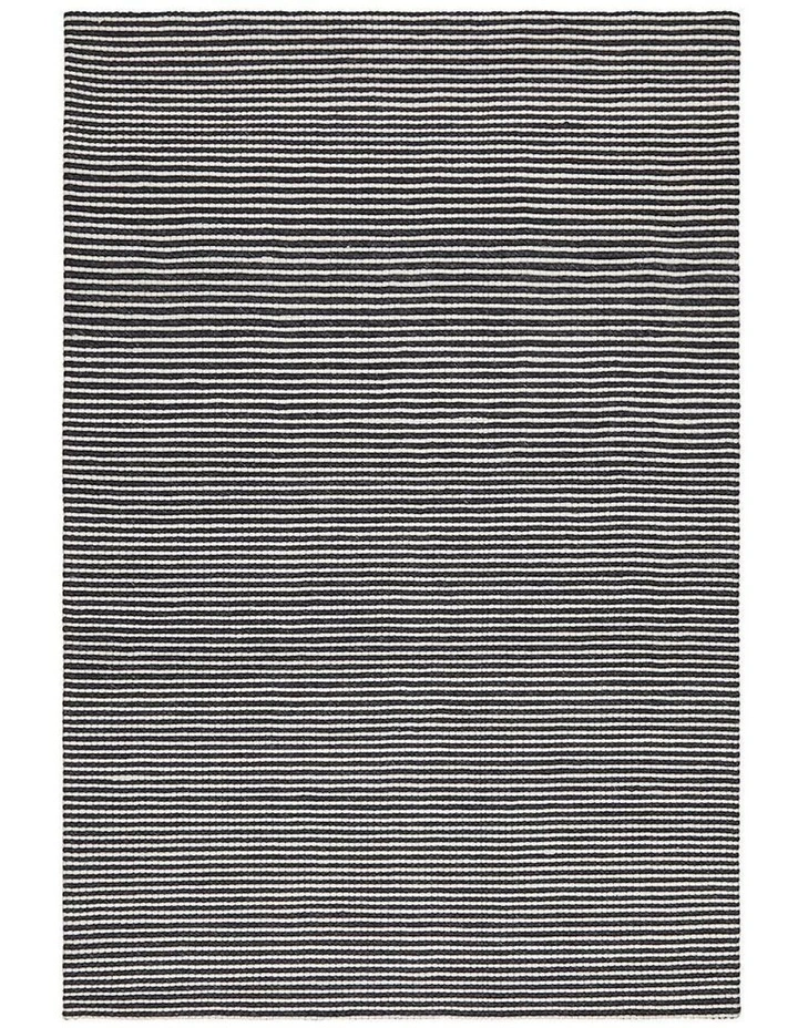 Studio Oskar Felted Wool Striped Rug in Black/White