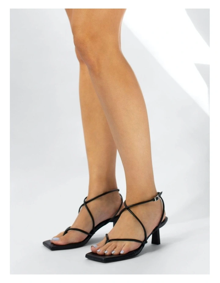 Wella Heeled Sandals in Black