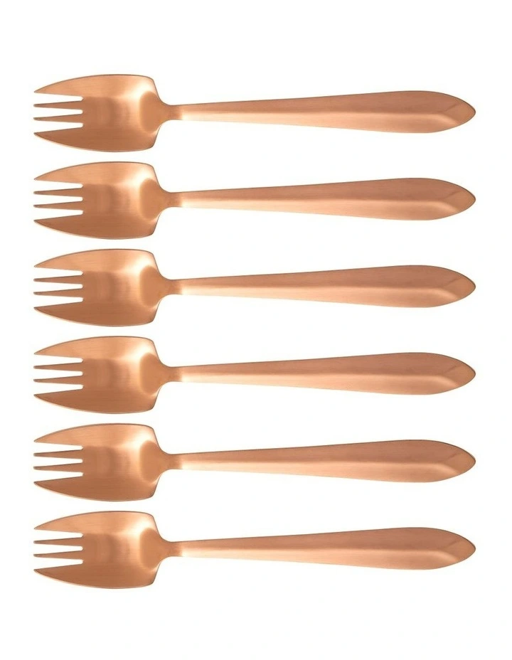 Black Label Satin 6 Piece Set In Rose Gold